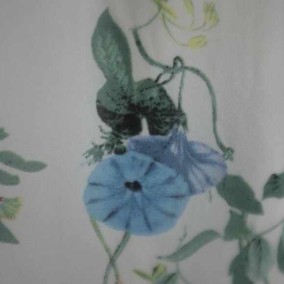 Suzy Shier white floral botanic print sleeveless chiffon dress high low size XS - Picture 9 of 11